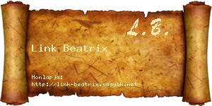 Link Beatrix névjegykártya